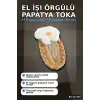 6.5 Cm El İşi Örgülü Papatya Toka - Metal İp Çıtçıtlı Saç Aksesuarı Tekli BX-313729