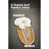 6.5 Cm El İşi Örgülü Papatya Toka - Metal İp Çıtçıtlı Saç Aksesuarı Tekli BX-313729