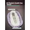 Örgülü 6.5 Cm Metal Papatya Desenli Çıtçıtlı Saç Tokası - El İşi Aksesuar BX-313728