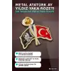 2 cm Metal Atatürk Ay Yıldız Yaka Rozeti - Tekli Paket, Günlük Kullanıma Uygun BX-313731