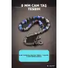 8 Mm Yuvarlak Cam Taş Tesbih - Tonları - 1 Adet Metal Aksesuarlı BX-313737