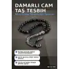 Damarlı Cam Taş Tesbih 8 mm Yuvarlak Boncuk - Asorti Püsküllü Tekli Paket BX-313738