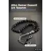 Damarlı Cam Taş Tesbih 8 mm Yuvarlak Boncuk - Asorti Püsküllü Tekli Paket BX-313738
