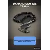 Damarlı Cam Taş Tesbih 8 mm Yuvarlak Boncuk - Asorti Püsküllü Tekli Paket BX-313738