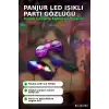 Panjur Led Işıklı Parti Gözlüğü 12li Paket, Yanıp Sönen Renkli Pilli Plastik Aksesuar BX-313754
