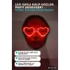 3 Modlu Kırmızı Led Işıklı Kalp Gözlük – 40 Adetlik Parti Paketi, Glow Aksesuarı BX-313759