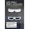 3 Modlu Beyaz Led Işıklı Parti Gözlüğü Glow Gece Eğlence Aksesuarı 1 Adet BX-313764
