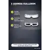 3 Modlu Beyaz Led Işıklı Parti Gözlüğü Glow Gece Eğlence Aksesuarı 1 Adet BX-313764