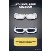 3 Modlu Beyaz Led Işıklı Parti Gözlüğü Glow Gece Eğlence Aksesuarı 1 Adet BX-313764