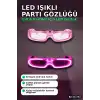 3 Modlu Led Işıklı Pembe Parti Gözlüğü Glow Efektli 1 Adet Unisex Eğlence Aksesuarı BX-313763