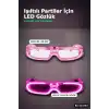 3 Modlu Led Işıklı Pembe Parti Gözlüğü Glow Efektli 1 Adet Unisex Eğlence Aksesuarı BX-313763