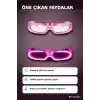 3 Modlu Led Işıklı Pembe Parti Gözlüğü Glow Efektli 1 Adet Unisex Eğlence Aksesuarı BX-313763