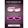 3 Modlu Led Işıklı Pembe Parti Gözlüğü Glow Efektli 1 Adet Unisex Eğlence Aksesuarı BX-313763