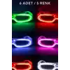 5 Renkli Pilli Led Işıklı Parti Gözlüğü 6 Adet Set - Glow Efektli Gece Aksesuarı BX-313766