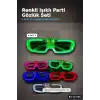 5 Renkli Pilli Led Işıklı Parti Gözlüğü 6 Adet Set - Glow Efektli Gece Aksesuarı BX-313766