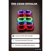 5 Renkli Pilli Led Işıklı Parti Gözlüğü 6 Adet Set - Glow Efektli Gece Aksesuarı BX-313766