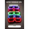 5 Renkli Pilli Led Işıklı Parti Gözlüğü 6 Adet Set - Glow Efektli Gece Aksesuarı BX-313766