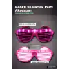 Led Işıklı Shutter Parti Gözlüğü Pembe Renk 1 Adet Pilli Eğlence Aksesuarı BX-313770