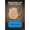 550 Ml Borosilikat Cam Demlik Isıya Dayanıklı Dokulu Gövdeli Kapaklı Detay BX-313780