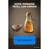 1500 Ml Yuvarlak Mantar Kapaklı Cam Sürahi - Good Morning Yazılı - Bulaşık Makinesi Uyumlu BX-313781