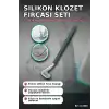 Sopali Tasarim Silikon Klozet Fircasi 41 cm Aski Kancali Banyo Temizlik Seti BX-313808
