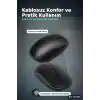 Optik Kablosuz Mouse 1600 DPI USB Alıcılı Ergonomik Siyah Fare - Ofis Ve Oyun Için BX-315963