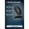 Optik Kablosuz Mouse 1600 DPI USB Alıcılı Ergonomik Siyah Fare - Ofis Ve Oyun Için BX-315963