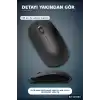 Optik Kablosuz Mouse 1600 DPI USB Alıcılı Ergonomik Siyah Fare - Ofis Ve Oyun Için BX-315963
