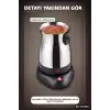 Elektrikli Cezve Türk Kahvesi Makinesi 300 ml 800W Paslanmaz Çelik Gövde BX-315965