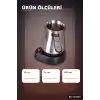 Türk Kahve Makinesi Elektrikli Cezve 800W 360 ml Paslanmaz Çelik 6 Fincan Kapasiteli BX-315967