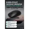 Kablosuz Mouse Sessiz Tıklamalı 5000 DPI USB Alıcılı 43 gr Hafif PC Faresi BX-315969