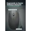 Kablosuz Mouse Sessiz Tıklamalı 5000 DPI USB Alıcılı 43 gr Hafif PC Faresi BX-315969