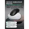 Sessiz Kablosuz Mouse 1600 DPI Optik Sensörlü 10 Metre Menzilli USB Fare BX-315970