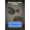 Kablosuz Mouse Sessiz Tıklamalı 1600 DPI 43 gr USB Alıcılı Ergonomik Fare BX-315971
