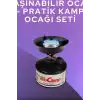 Portatif Kamp Ocağı 12 cm Pişirme Alanı 400 gr Gaz Ayarlı Pratik Doğa Ekipmanı BX-315975