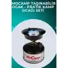Portatif Kamp Ocağı - 220 gr Çakmak Gazı Tüpü Uyumlu, Doğa ve Piknik Tipi BX-315976
