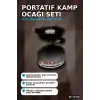 Portatif Kamp Ocağı Seti 12 cm Metal Gövdeli Gazlı Ocak, Açık Hava İçin BX-315997