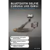 Bluetooth Selfie Çubuğu LED Işıklı Uzaktan Kumandalı Ayarlanabilir Tripod Tabanlı 130 cm BX-316001