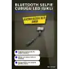 Bluetooth Selfie Çubuğu LED Işıklı Katlanabilir 130 cm Uzaktan Kumandalı BX-316002