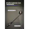 Bluetooth Selfie Çubuğu LED Işıklı Katlanabilir 130 cm Uzaktan Kumandalı BX-316002