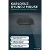 Kablosuz Oyuncu Mouse Ayarlanabilir 1000-5000 DPI Sessiz Tuşlu Optik Fare BX-316007