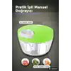İpli Manuel El Rondosu 3 Paslanmaz Çelik Bıçaklı Sebze Soğan Doğrayıcı BX-316010
