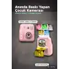 Termal Baskılı Çocuk Fotoğraf Makinesi - 4 Rulo Kağıt ve 5 Renkli Kalem Seti BX-316042