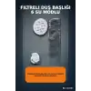 Filtreli Duş Başlığı 6 Su Modlu Geniş Panelli Silikon Nozullu Beyaz Gövde BX-316061