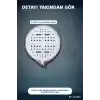 Filtreli Duş Başlığı 6 Modlu Geniş Panel Silikon Nozullu Banyo Duş Başlığı Beyaz BX-316064