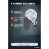 Filtreli Duş Başlığı 5 Kademeli Masaj Etkili Banyo El Duşu, Krom Detaylı BX-316069