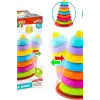 Bebek Halka Dizme Kulesi Oyuncağı 9 Parça - Sallanan Tabanlı Eğitici Set BX-316086