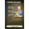 Bebek Halka Dizme Kulesi Oyuncağı 9 Parça - Sallanan Tabanlı Eğitici Set BX-316086