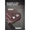 Hakiki Deri Çapraz Telefon Çantası 14x19 cm Kartlıklı Ayarlanabilir Askılı El Yapımı BX-316134