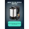 Araç İçi Su Isıtıcı Kettle - 12V Çakmaklık Girişli Paslanmaz Çelik Termos BX-316148